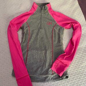 Gray and Pink Gilly Hicks Quarter Zip Jacket